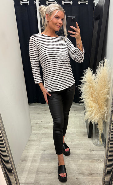 Josie tee 2 - fudge stripe