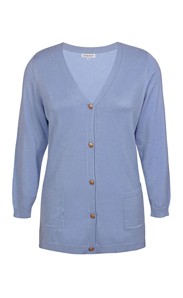 Kogle cardigan PLUS SIZE - sky blue