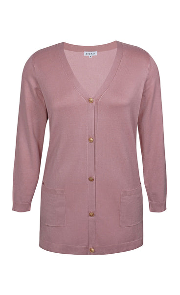 Kogle cardigan PLUS SIZE - rose