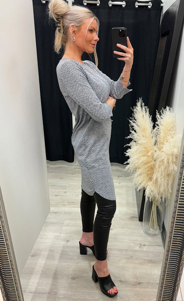 Vara dress 1 - navy mix