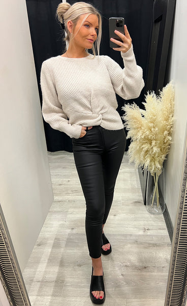 Elna pullover - limestone melange