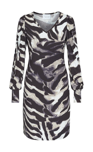 Vya v-dress - chocolate comb