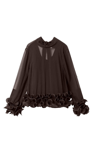 N-Latanietta blouse - chocolate