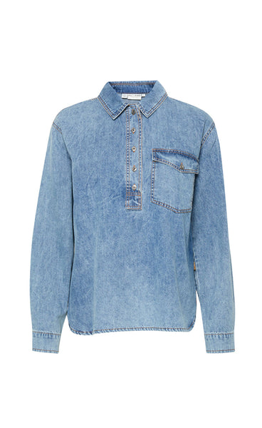 Sylvie blouse - medium blue denim