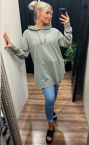 Glamz hettupeysa - sage green