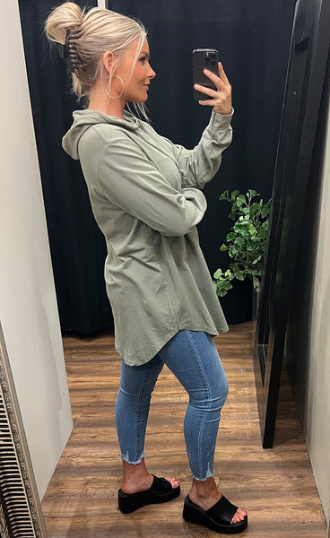 Glamz hettupeysa - sage green