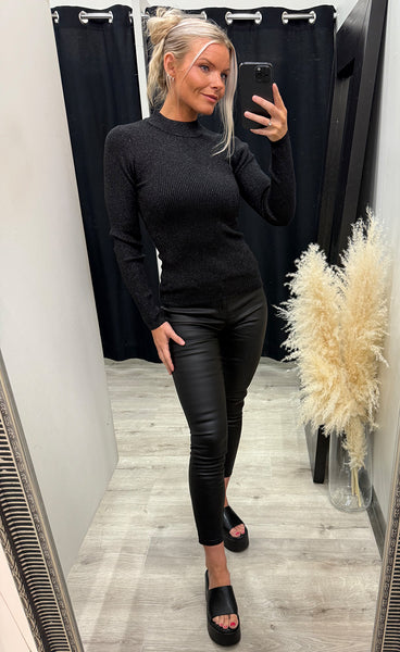 Nubia lurex pullover - caviar