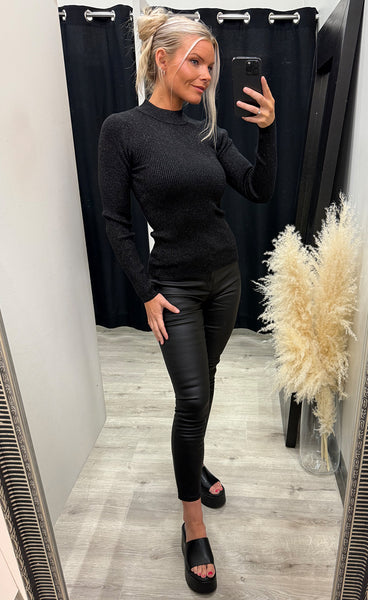 Nubia lurex pullover - caviar