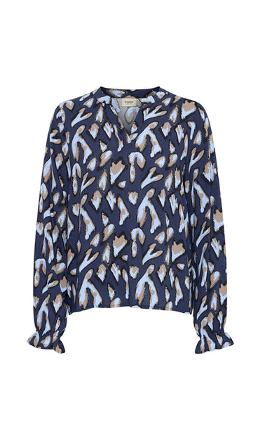 Flowy blouse 3 - navy mix