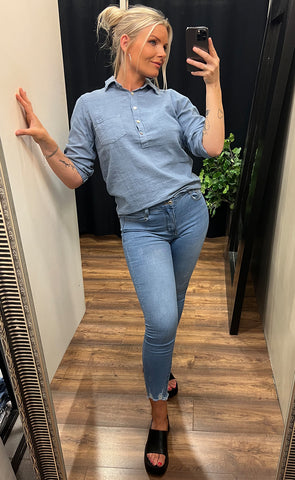 Linea blouse - marina blue