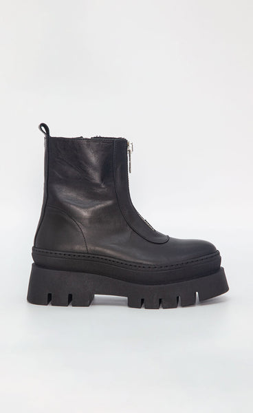 Ökklaskór 13846 LEATHER - black