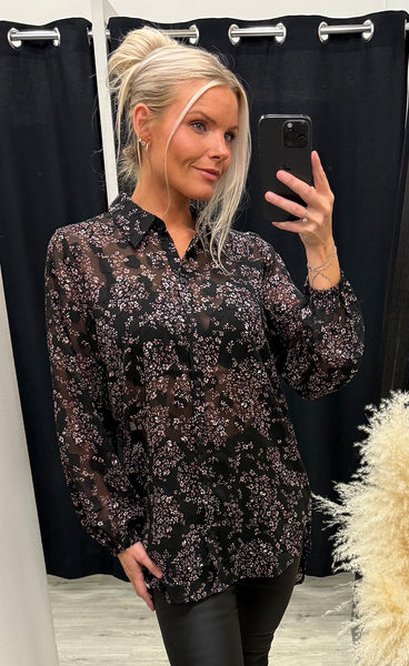 Chay shirt 1 - floral black