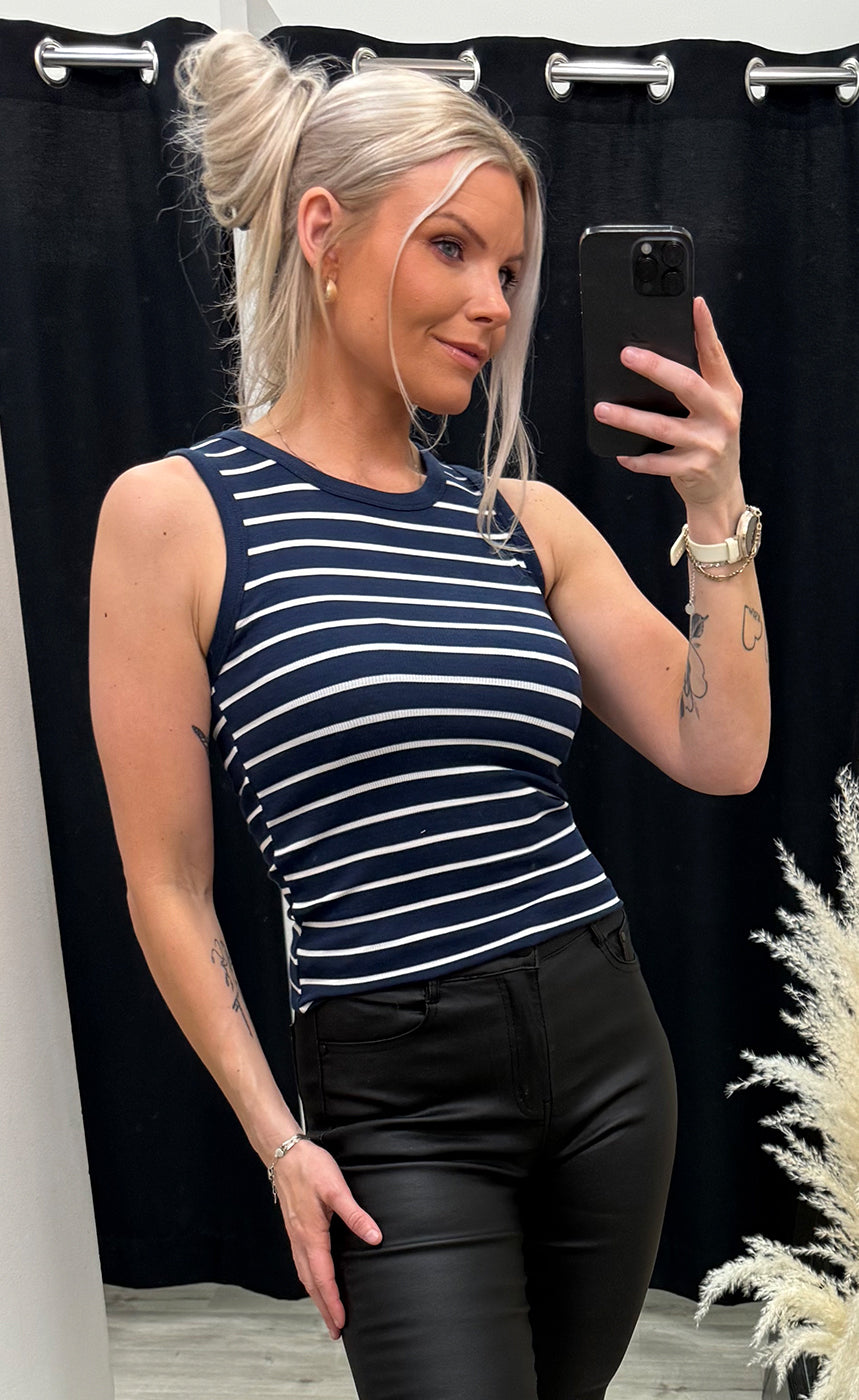 Hizamond top 14 - navy stripe