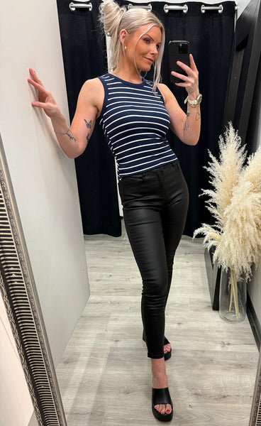 Hizamond top 14 - navy stripe