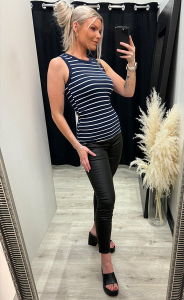 Hizamond top 14 - navy stripe