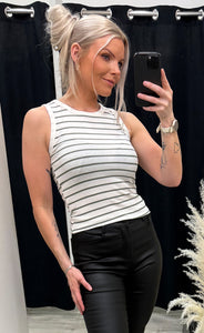 Hizamond top 14 - agave green stripe
