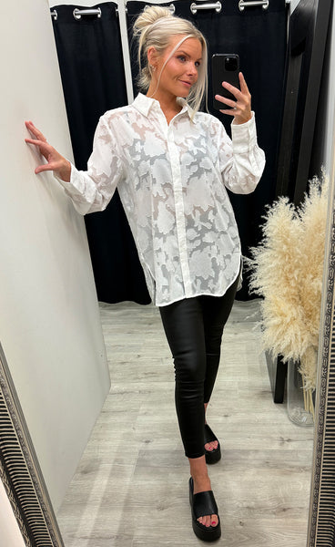 Rhinestone shirt 1 - blanc de blanc