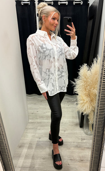 Rhinestone shirt 1 - blanc de blanc