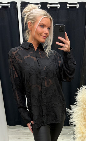 Rhinestone shirt 1 - black