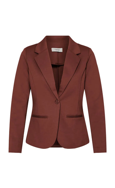 FRANSA stretch blazer - rum raisin