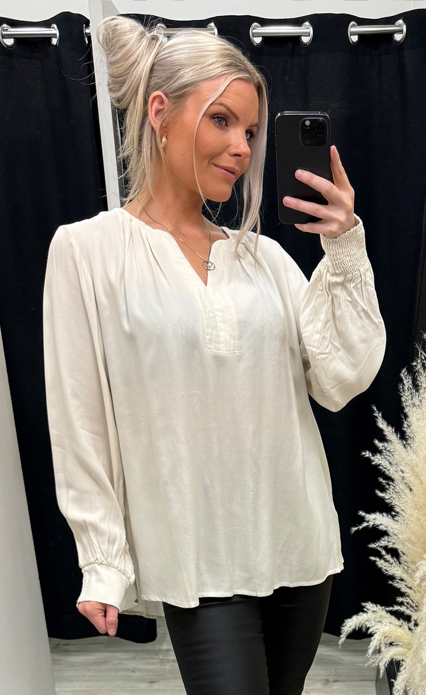 Gita blouse PLUS - ecru