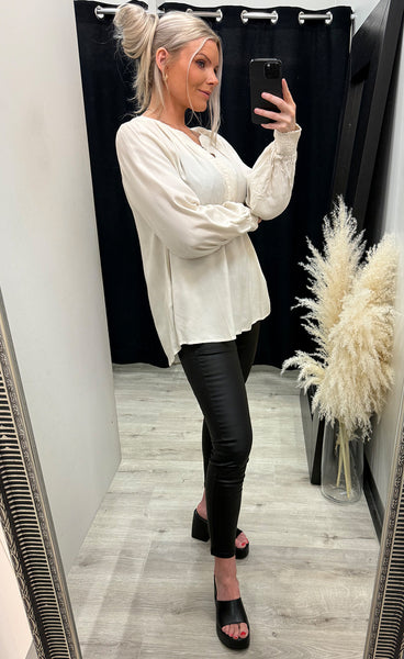 Gita blouse PLUS - ecru