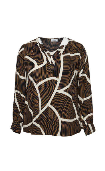 Gita blouse PLUS - black mix