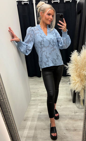 Rhinestone blouse 1 - rain washed