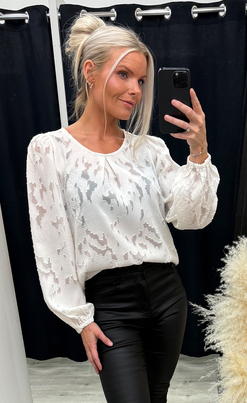 Mera blouse 1 - whisper white