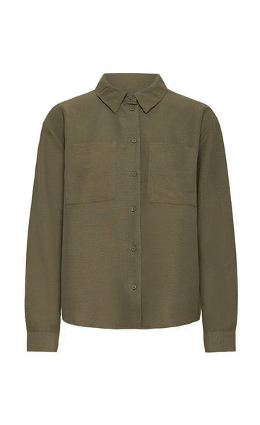 FRANSA Gala shirt 1 - dusty olive