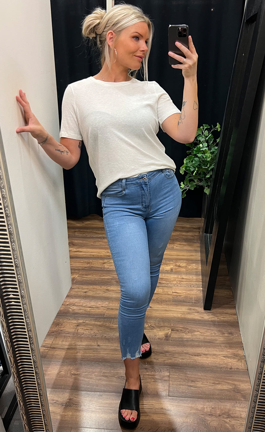 Sarine tee - oyster gray