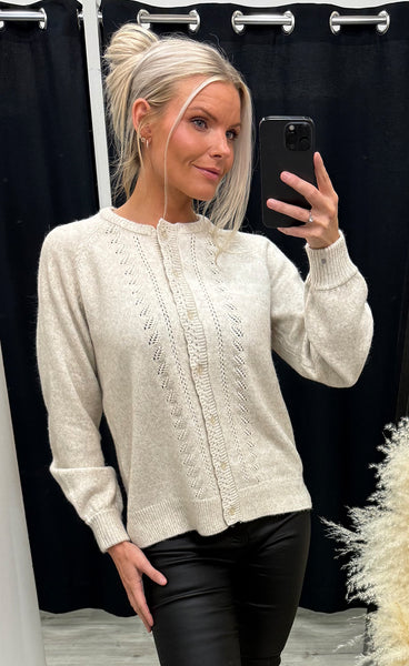 Elly cardigan 2 - oatmeal melange