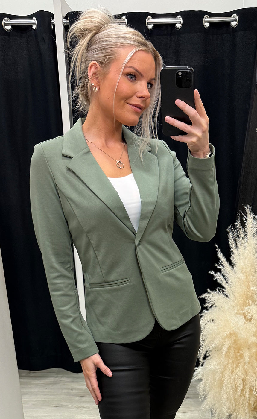 FRANSA stretch blazer - agave green