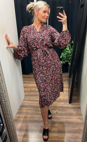 Isa dress - red flowers