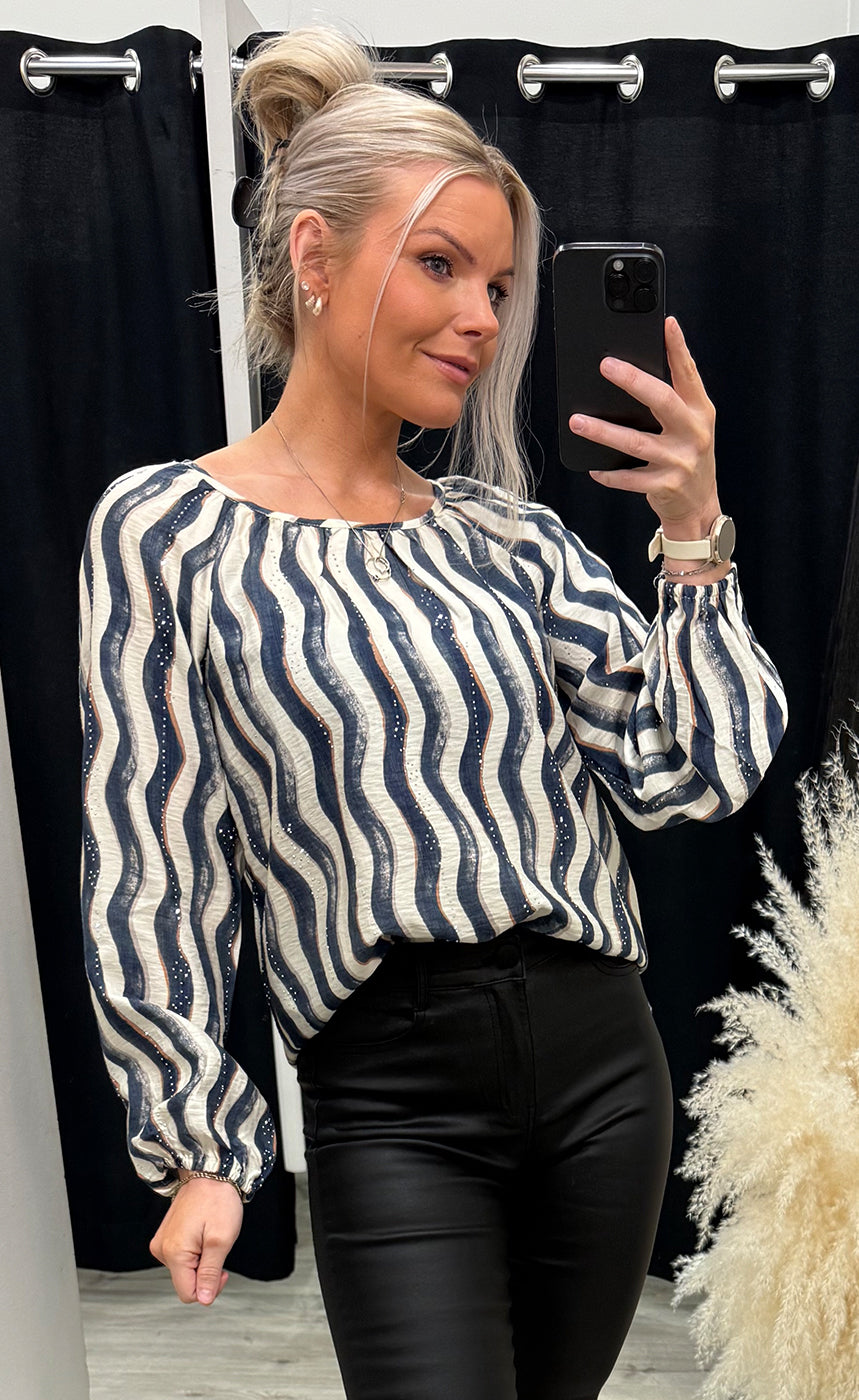 Diane blouse 1 - bering sea mix