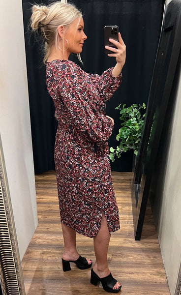 Isa dress - red flowers