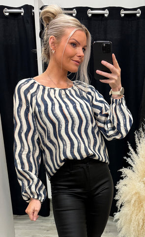 Diane blouse 1 - bering sea mix