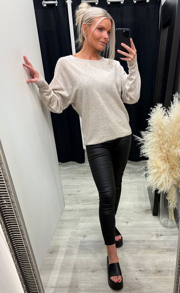Romina pullover 1 - oatmeal melange