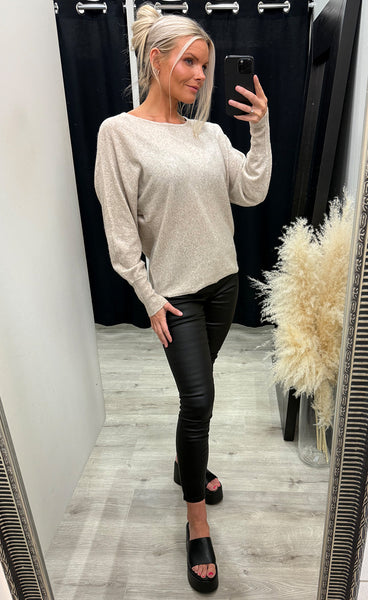 Romina pullover 1 - oatmeal melange