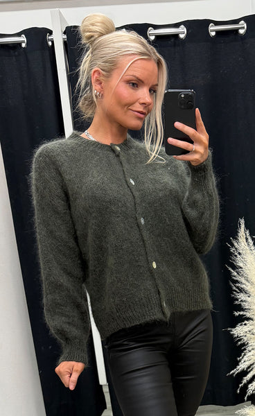 ICHI Marita cardigan 2 - forest night