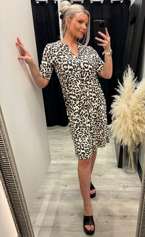 Seen dress 10 - brown leopard