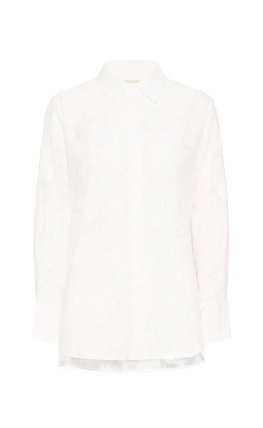 Rhinestone shirt 1 - blanc de blanc