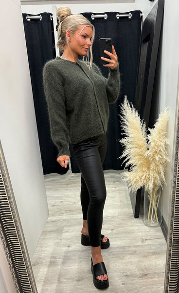 ICHI Marita cardigan 2 - forest night