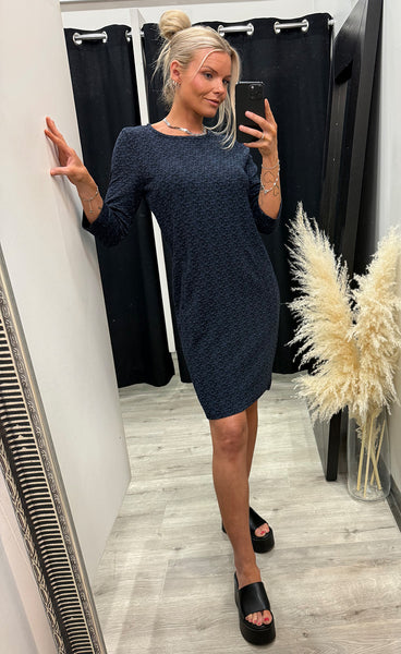 FRANSA Lelani dress 1 - navy/black multi