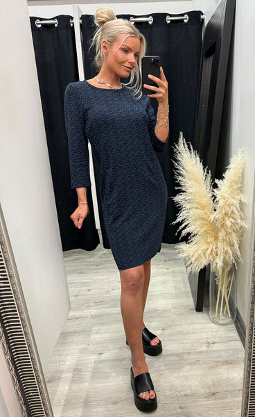 FRANSA Lelani dress 1 - navy/black multi