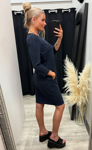 FRANSA Lelani dress 1 - navy/black multi