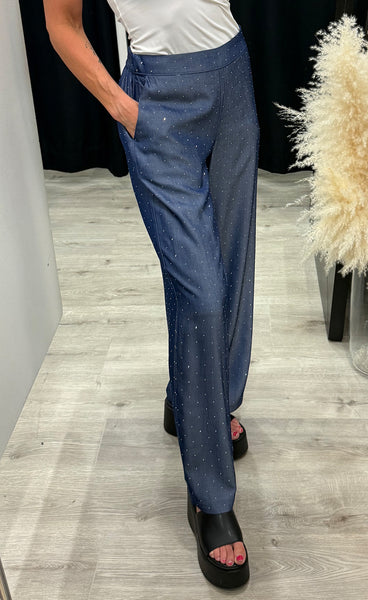 Yukka rhinestone pants 1 - denim
