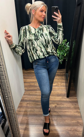 Isadora blouse - green mix