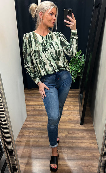 Isadora blouse - green mix