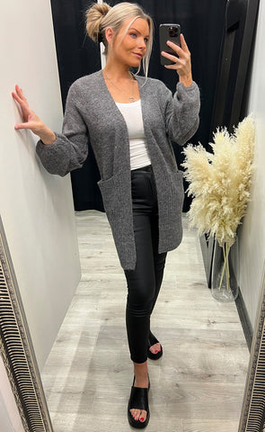 Kamara cardigan - dark grey melange